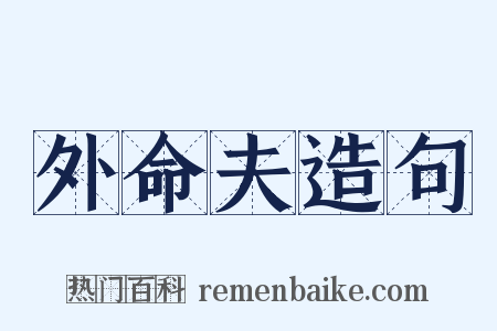 外命夫造句是什么意思的图片